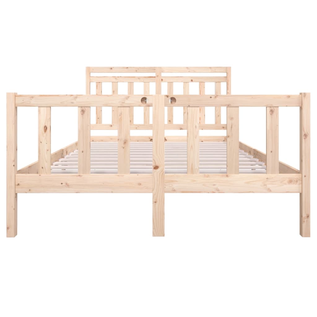 Cadre de lit sans matelas bois massif 140x190 cm - XIOS