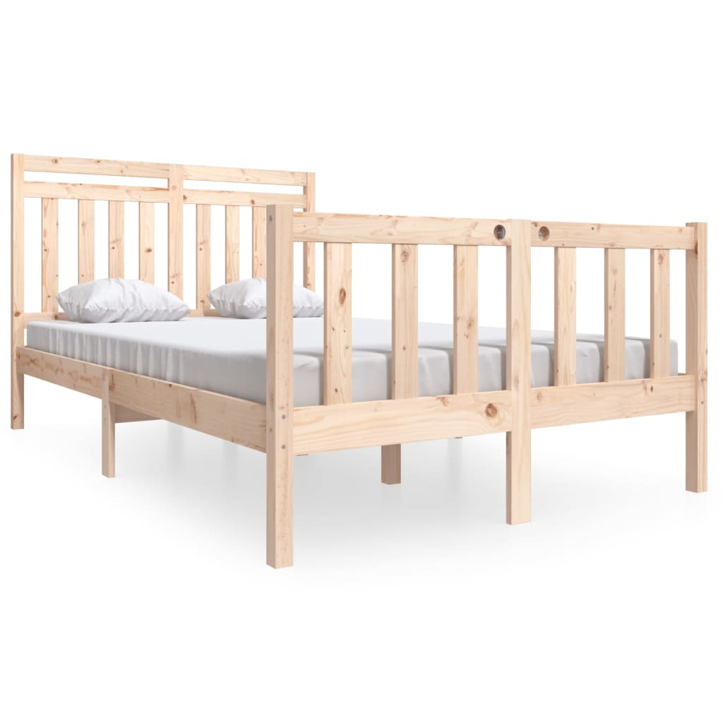 Cadre de lit sans matelas bois massif 140x200 cm - XIOS