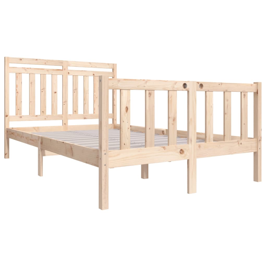 Cadre de lit sans matelas bois massif 140x200 cm - XIOS