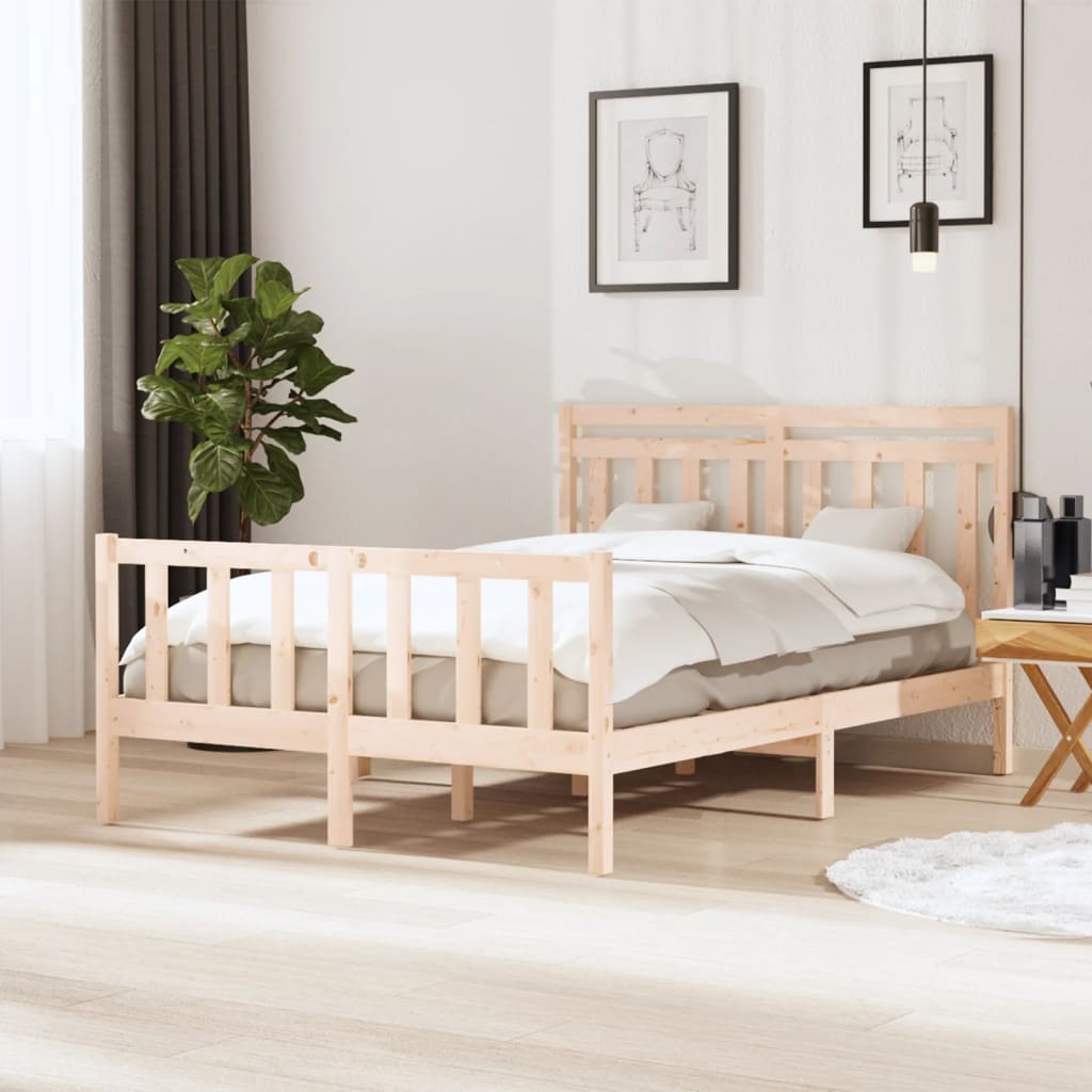 Cadre de lit sans matelas bois massif 140x200 cm - XIOS