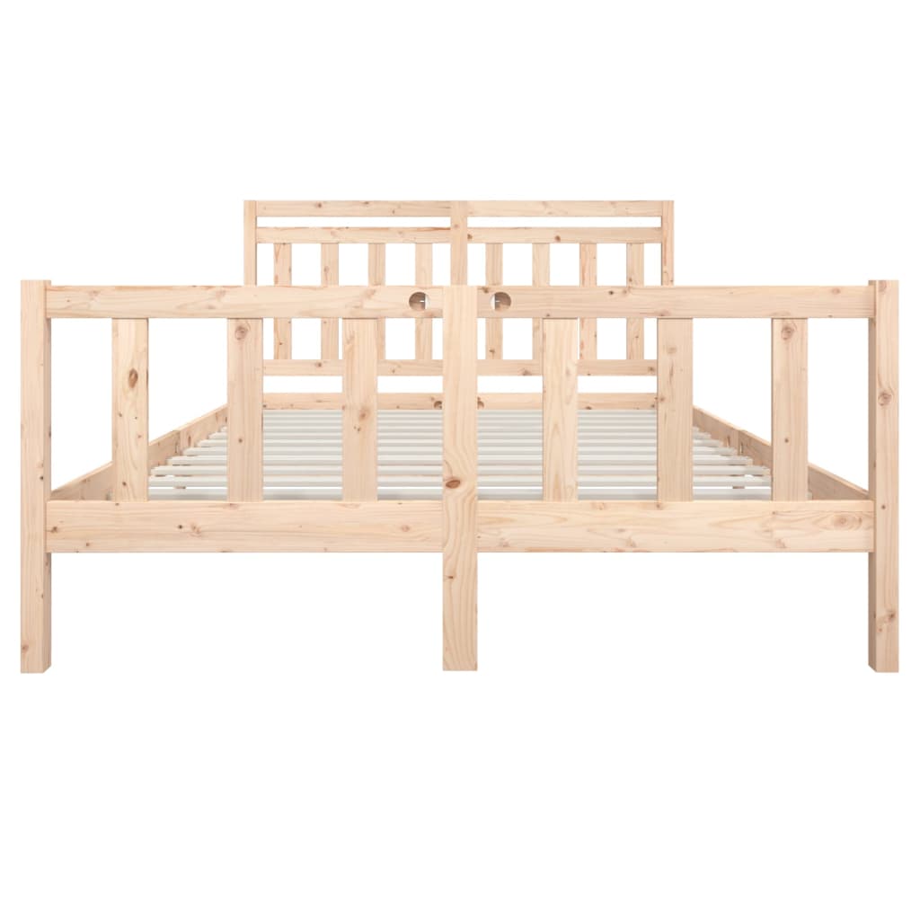 Cadre de lit sans matelas bois massif 160x200 cm - XIOS
