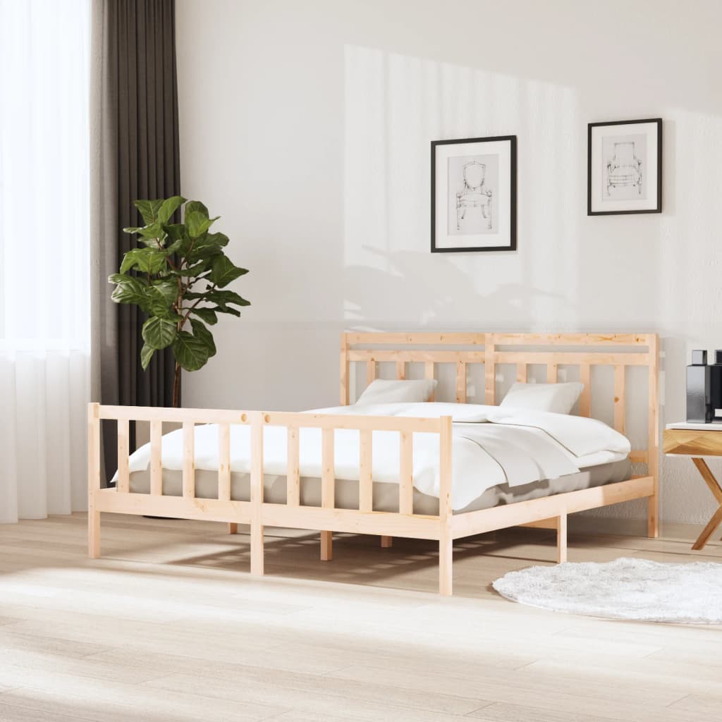 Cadre de lit sans matelas bois massif - XIOS
