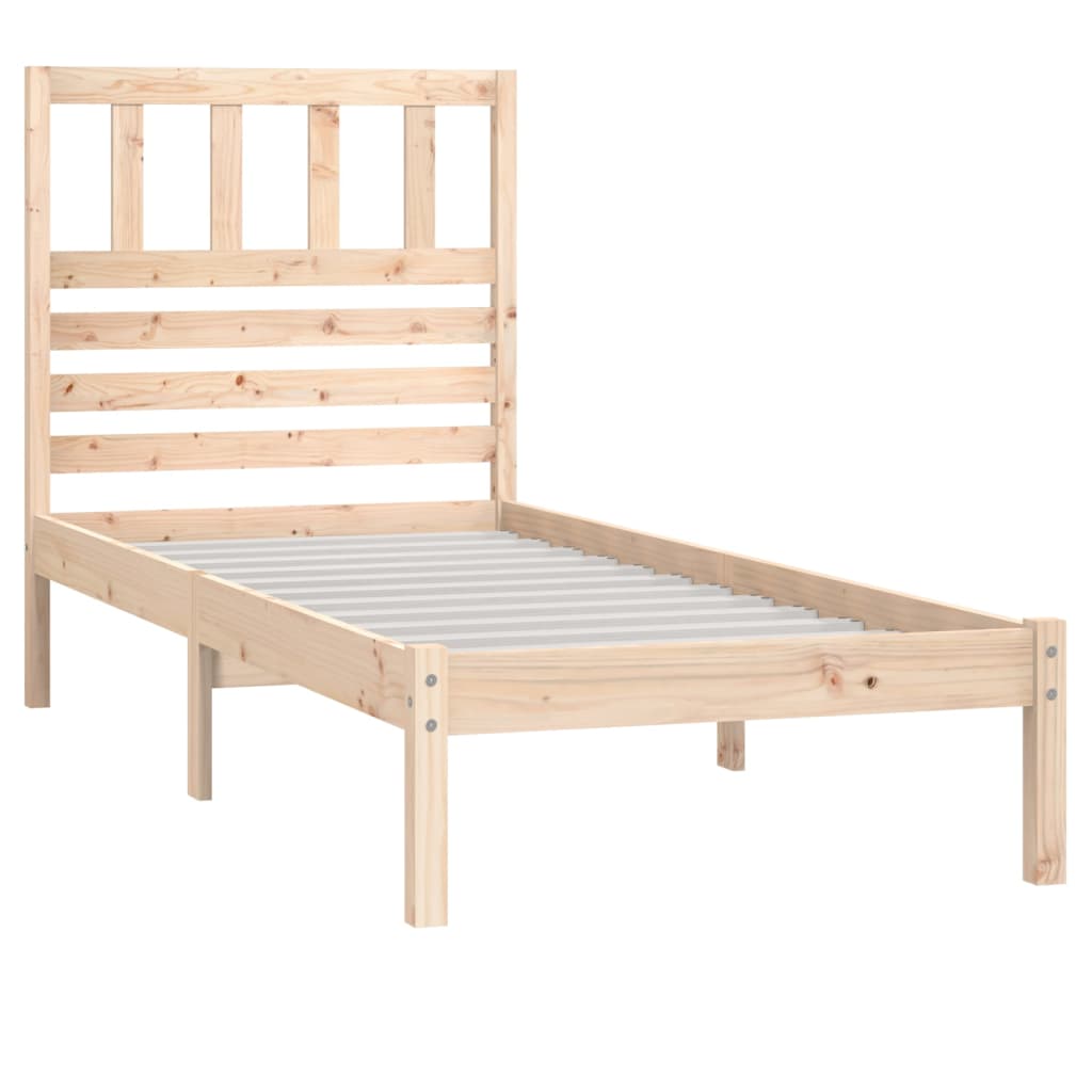 Cadre de lit sans matelas 75x190 cm bois de pin massif - XIOS