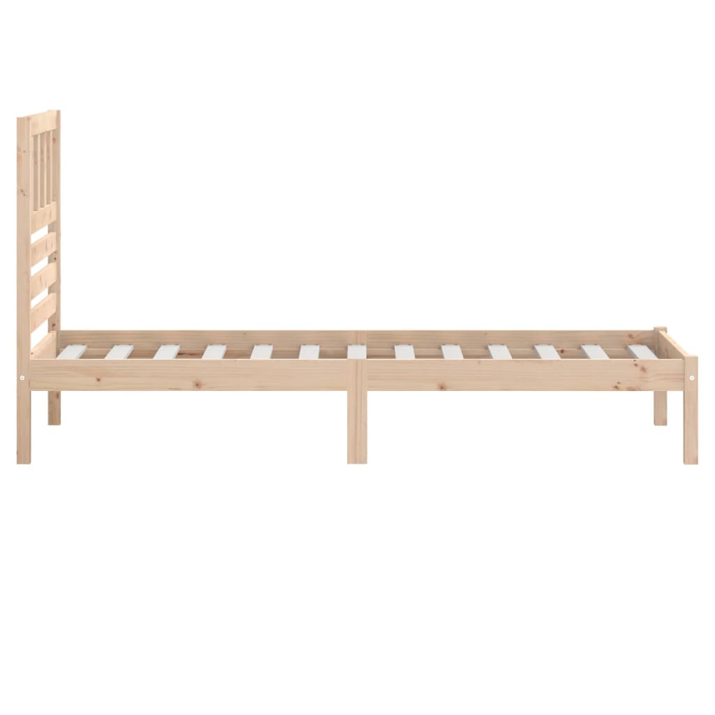 Cadre de lit sans matelas 75x190 cm bois de pin massif - XIOS