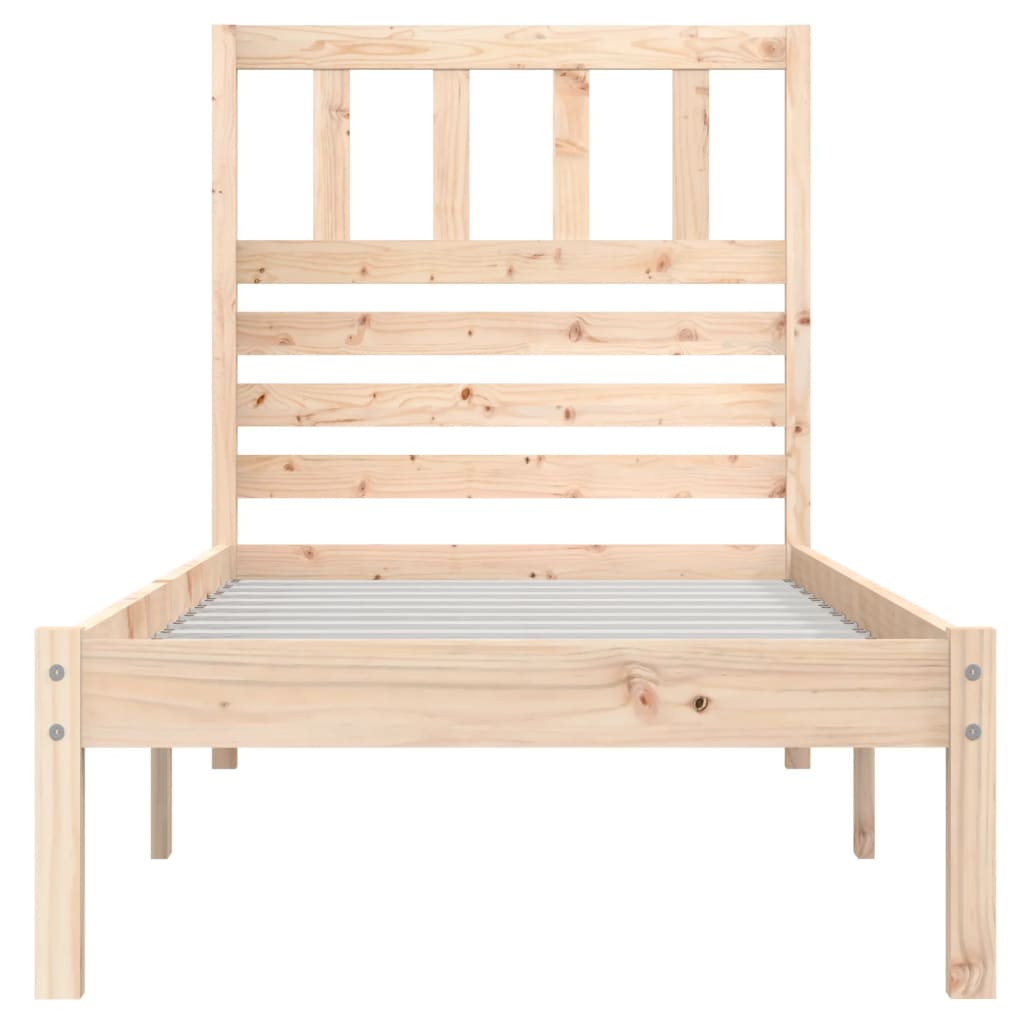 Cadre de lit sans matelas 90x190 cm bois de pin massif - XIOS