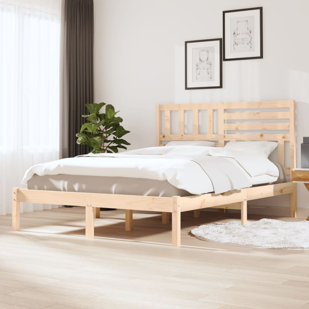 Cadre de lit sans matelas 120x190 cm bois de pin massif - XIOS