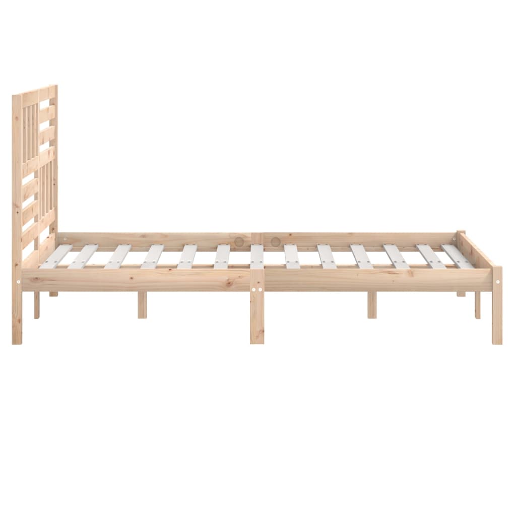 Cadre de lit sans matelas bois de pin massif 140x190 cm - XIOS