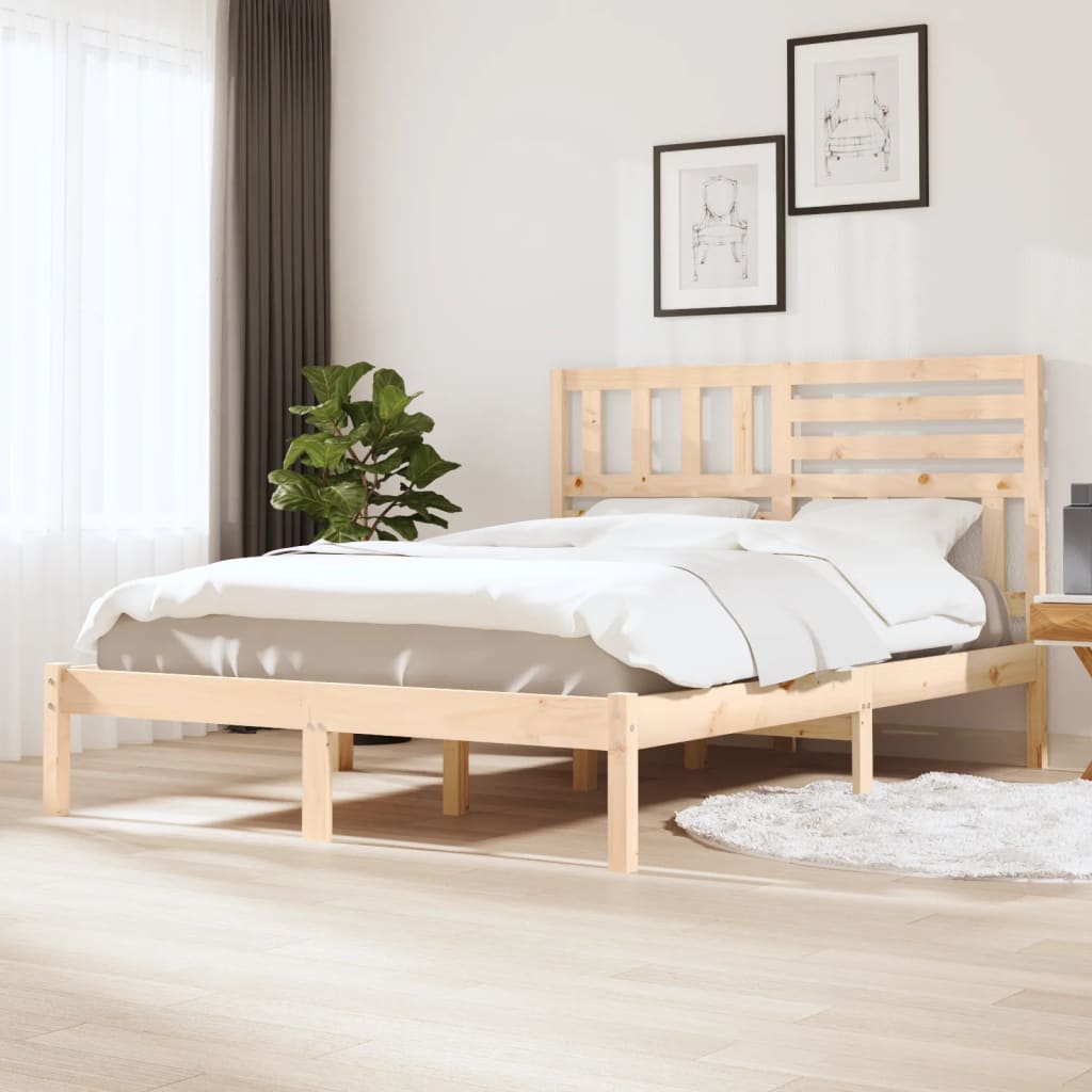 Cadre de lit sans matelas bois massif de pin 140x200 cm - XIOS