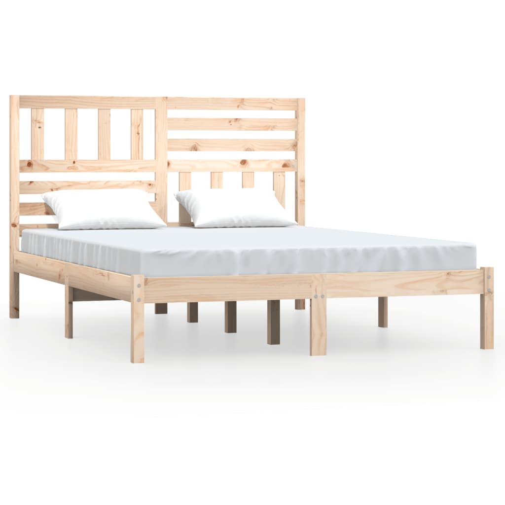 Cadre de lit sans matelas 150x200 cm bois massif de pin - XIOS