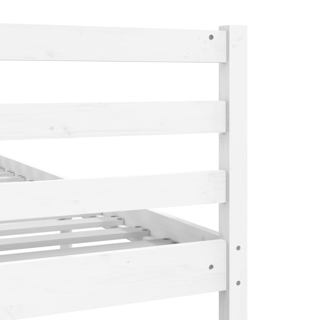 Cadre de lit sans matelas blanc bois massif 120x200 cm - XIOS
