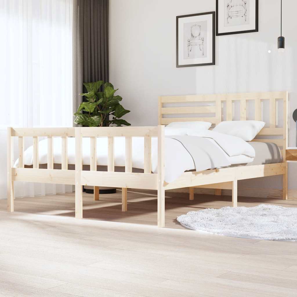 Cadre de lit sans matelas bois massif 140x200 cm - XIOS