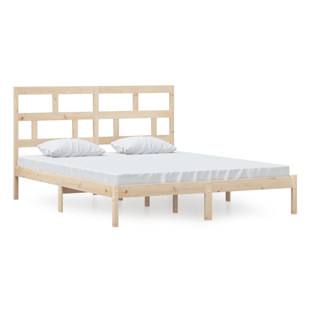 Cadre de lit sans matelas bois massif 160x200 cm - XIOS