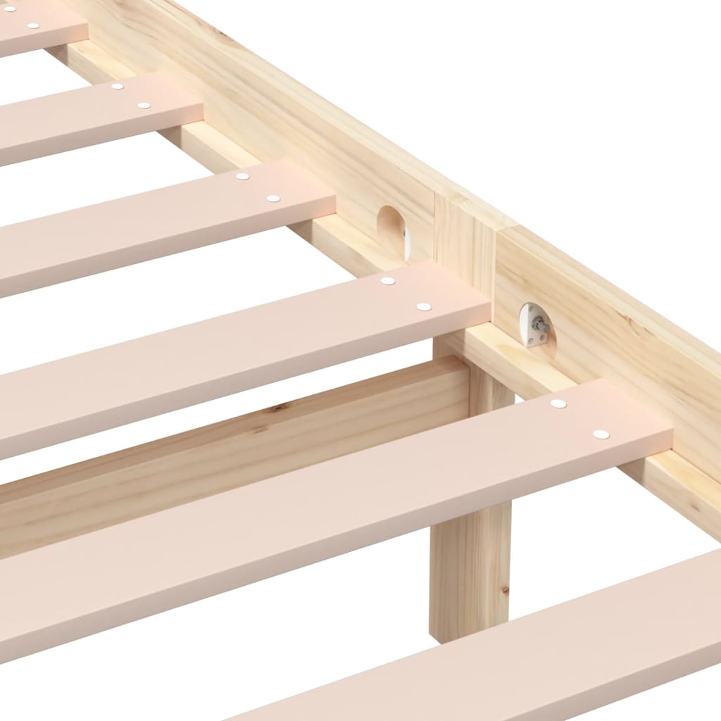 Cadre de lit sans matelas bois de pin massif 200x200 cm - XIOS
