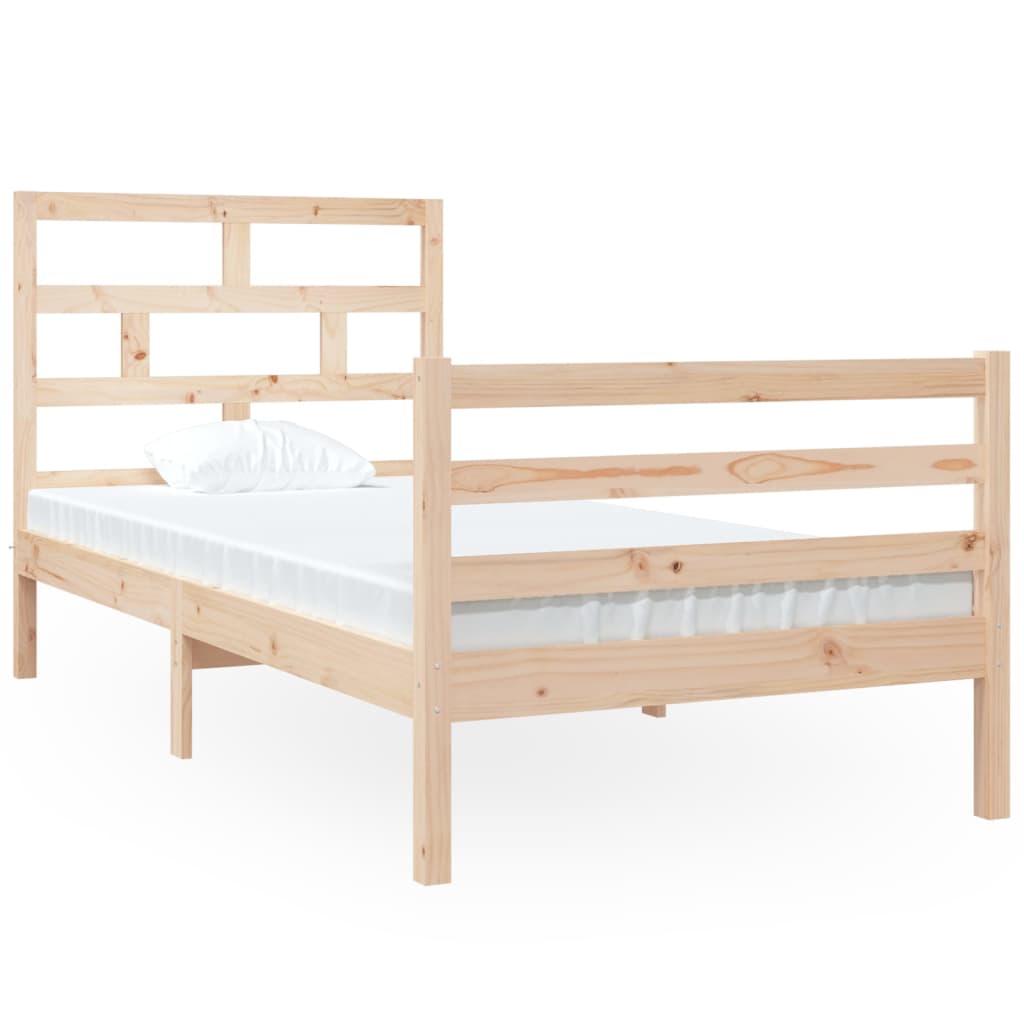Cadre de lit sans matelas 90x190 cm bois massif - XIOS