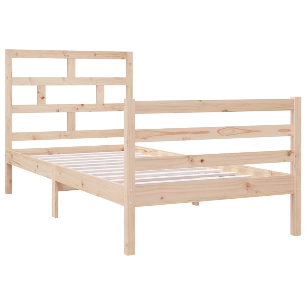 Cadre de lit sans matelas 90x190 cm bois massif - XIOS