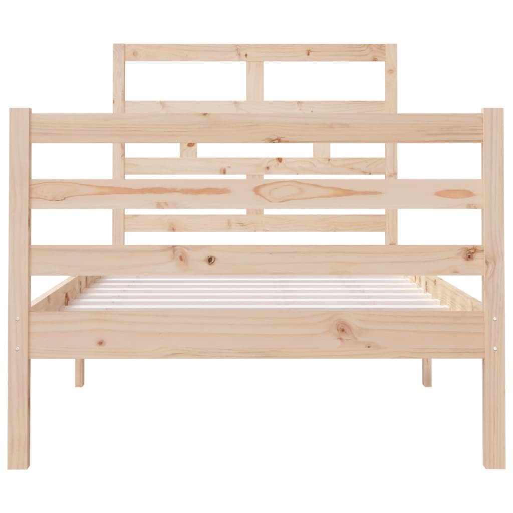 Cadre de lit sans matelas 90x190 cm bois massif - XIOS