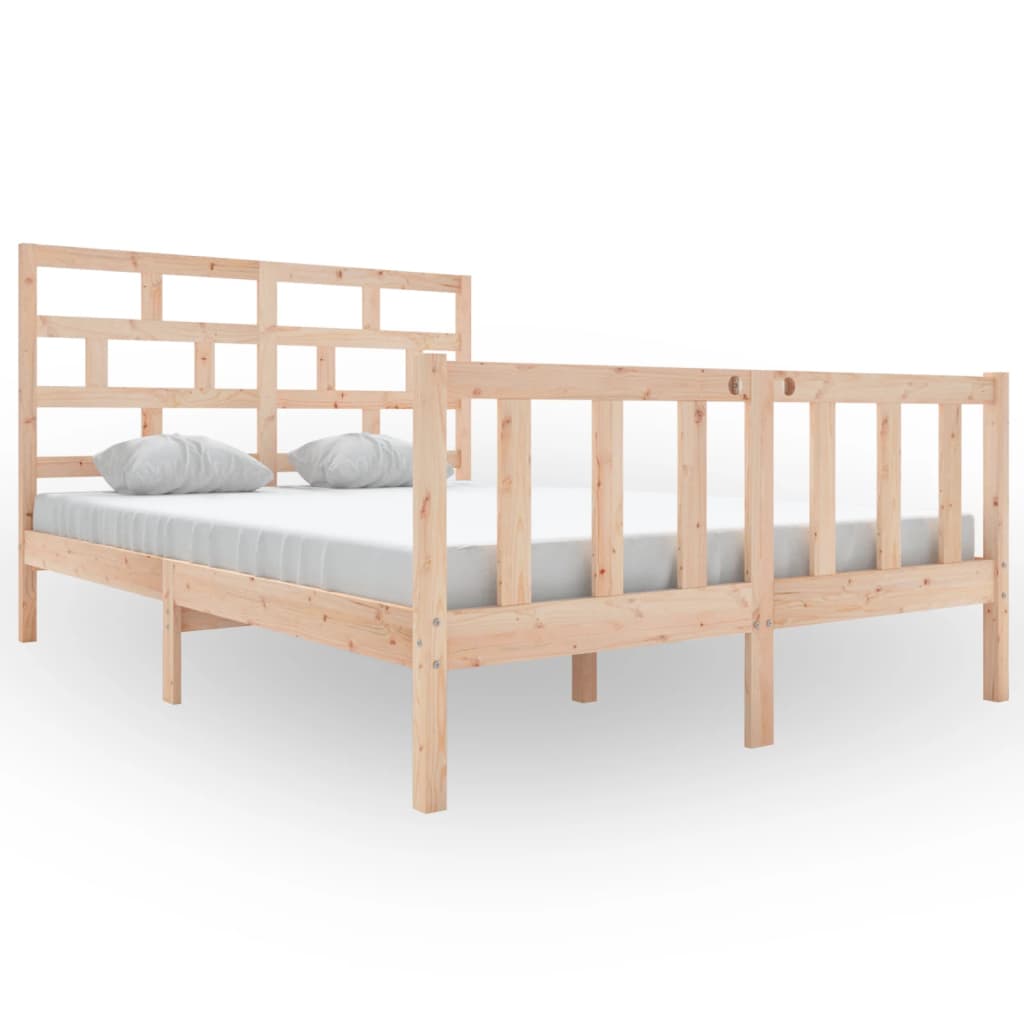 Cadre de lit sans matelas bois massif 140x200 cm - XIOS