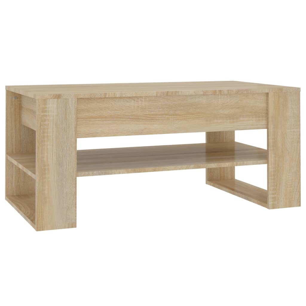 Table basse chêne sonoma 102x55x45 cm bois d'ingénierie - XIOS