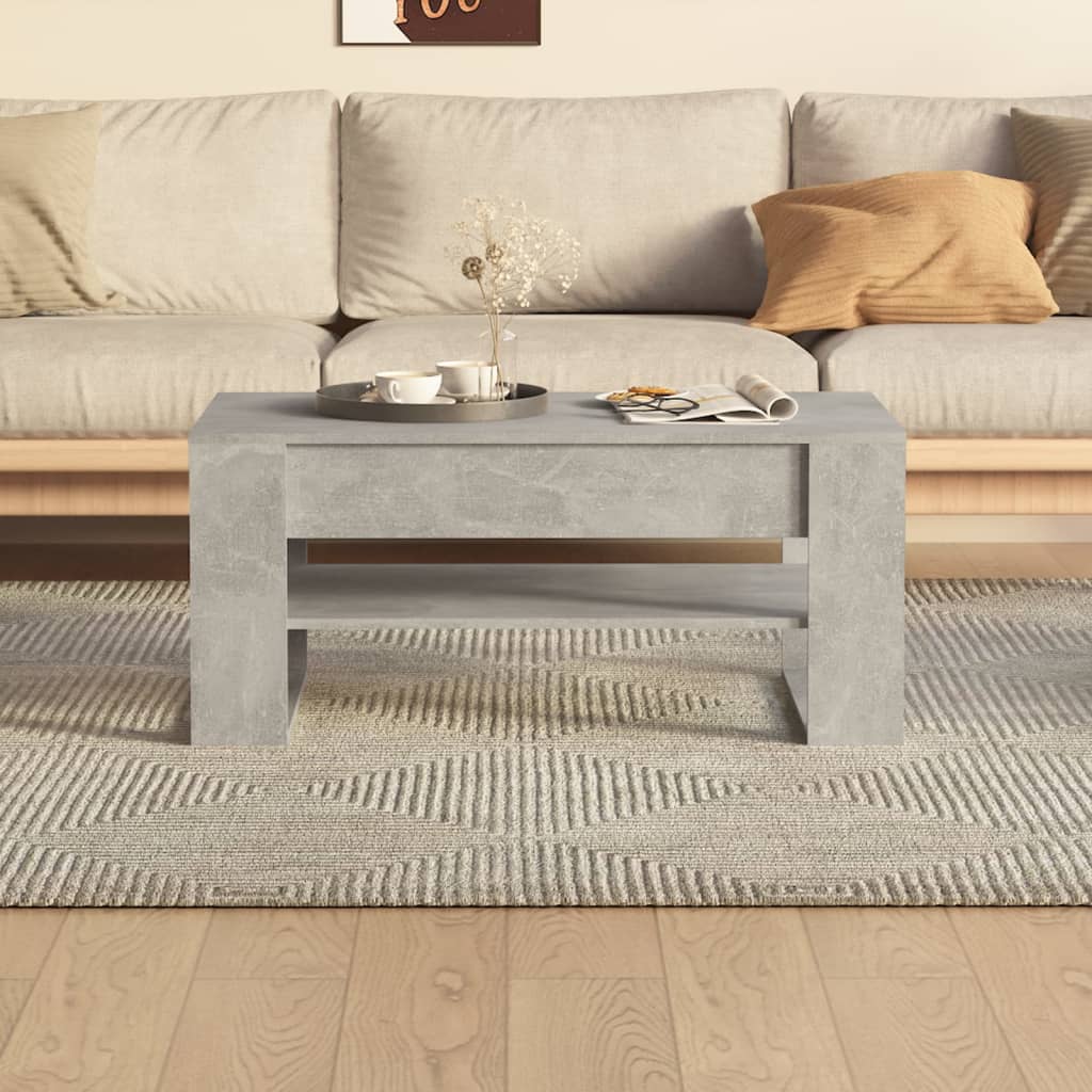 Table basse Gris béton 102x55x45 cm Bois d'ingénierie - XIOS