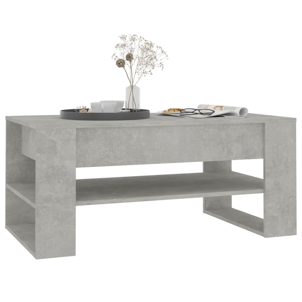 Table basse Gris béton 102x55x45 cm Bois d'ingénierie - XIOS