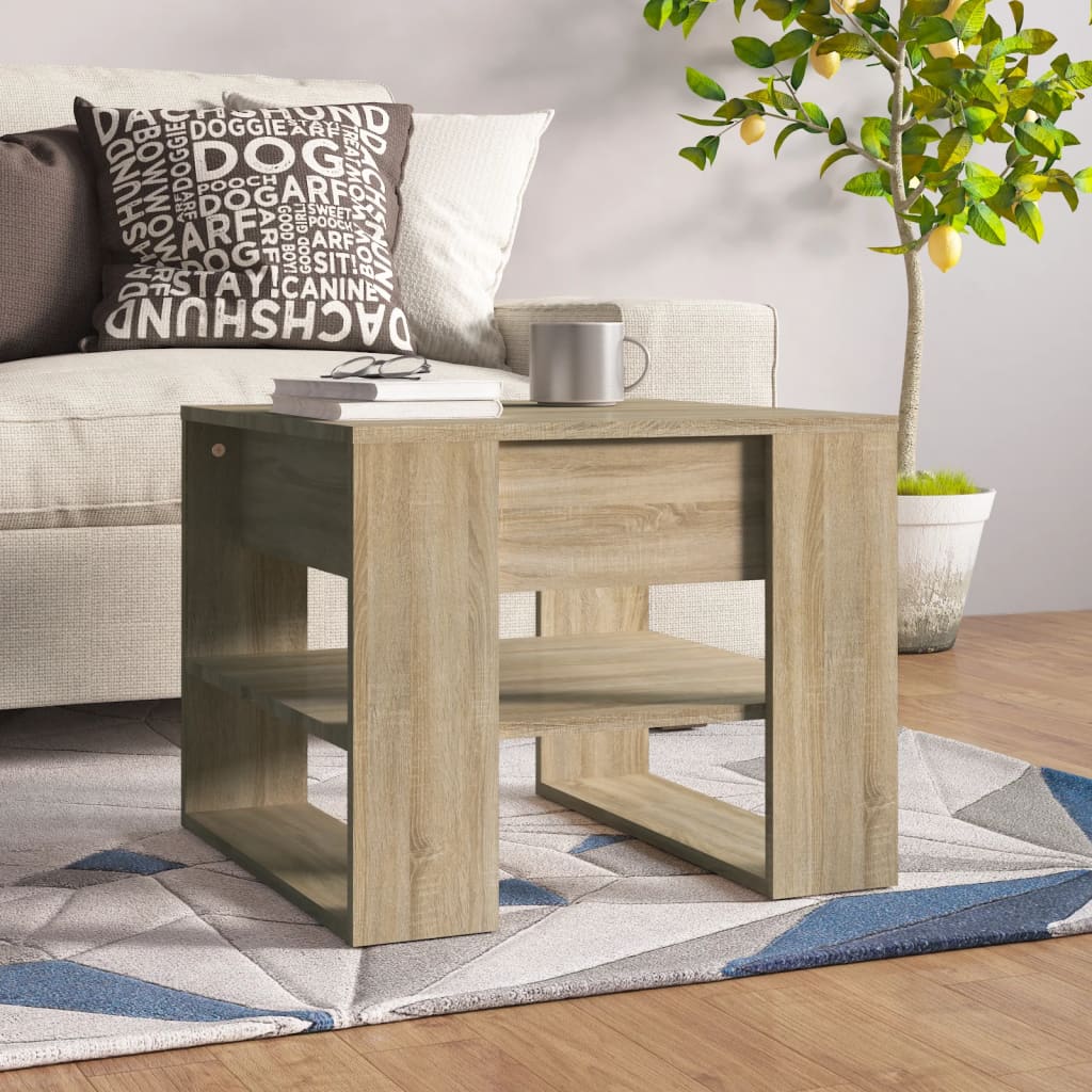 Table basse chêne sonoma 55,5x55x45 cm bois d'ingénierie - XIOS