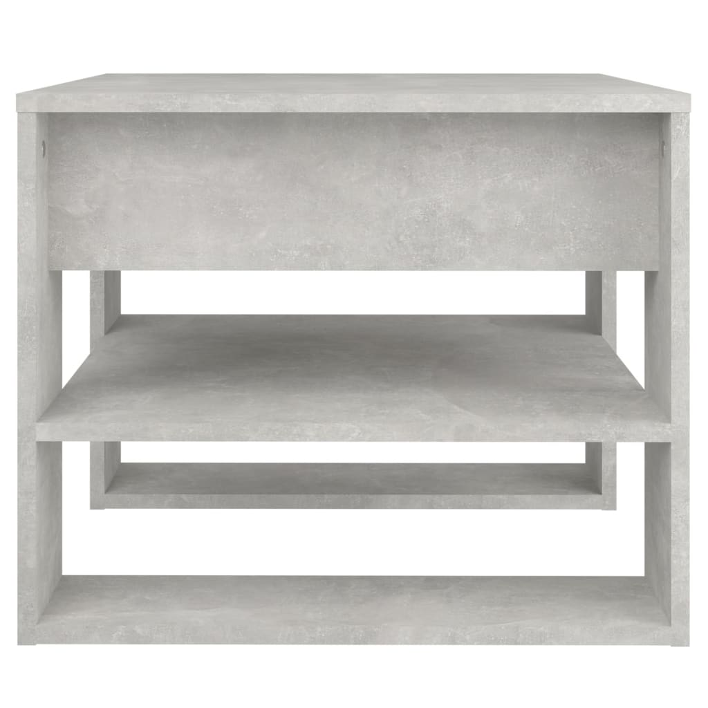 Table basse gris béton 55,5x55x45 cm bois d'ingénierie - XIOS
