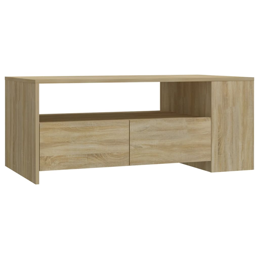 Table basse chêne sonoma 102x55x42 cm bois d'ingénierie - XIOS