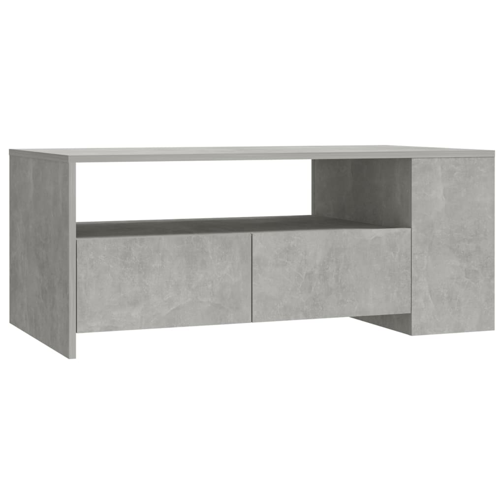 Table basse gris béton 102x55x42 cm bois d'ingénierie - XIOS
