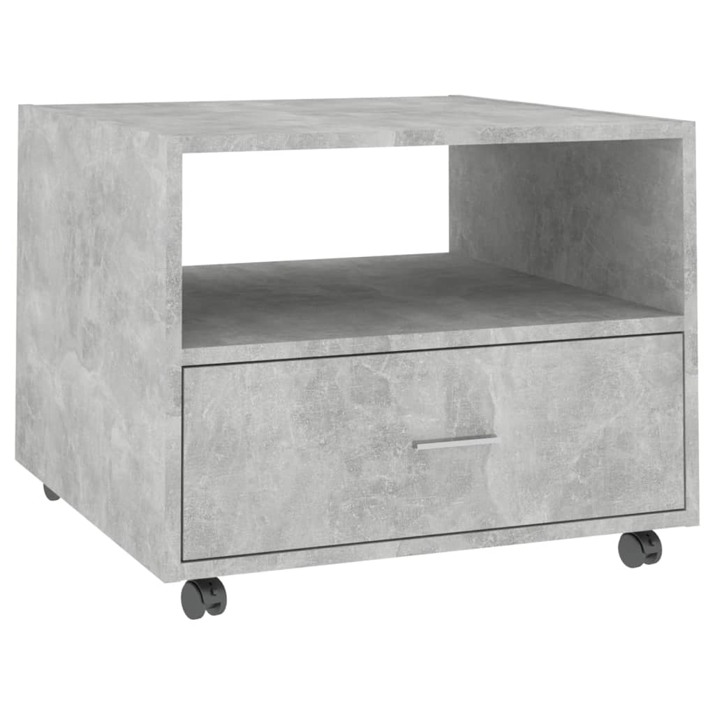 Table basse gris béton 55x55x40 cm bois d'ingénierie - XIOS