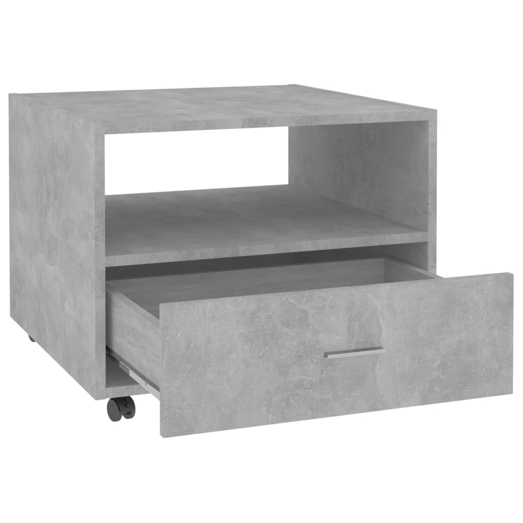 Table basse gris béton 55x55x40 cm bois d'ingénierie - XIOS