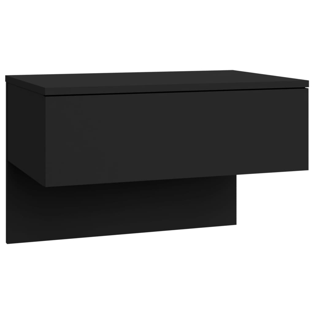 Tables de chevet murales 2 pcs Noir - XIOS