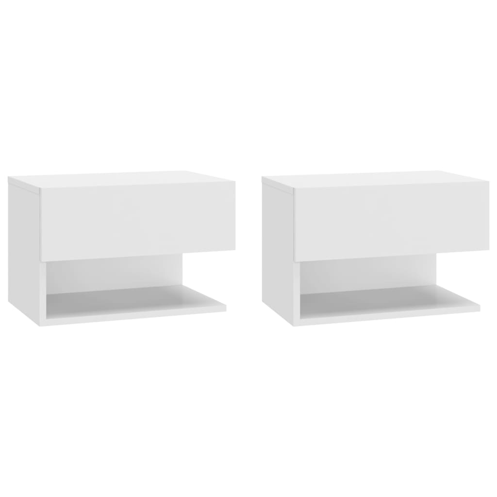 Tables de chevet murales 2 pcs Blanc - XIOS