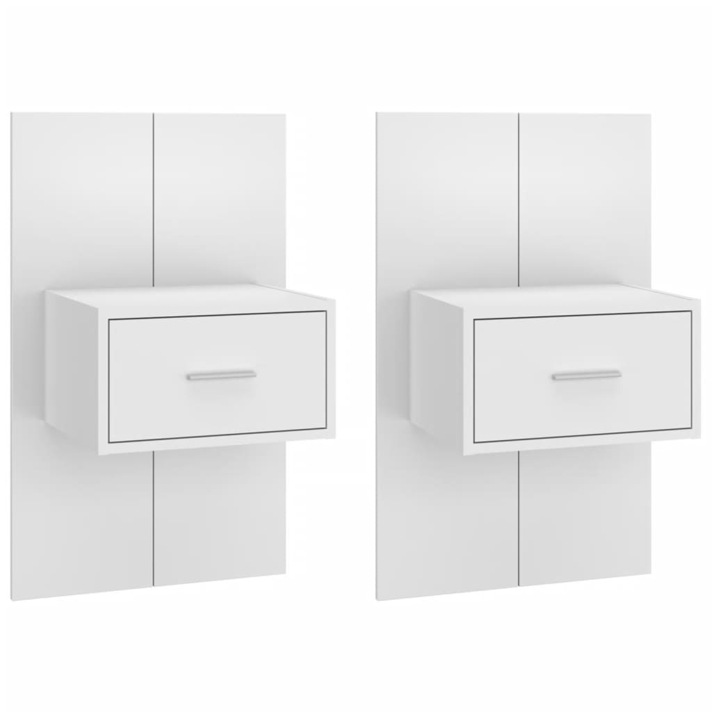 Tables de chevet murales 2 pcs Blanc - XIOS