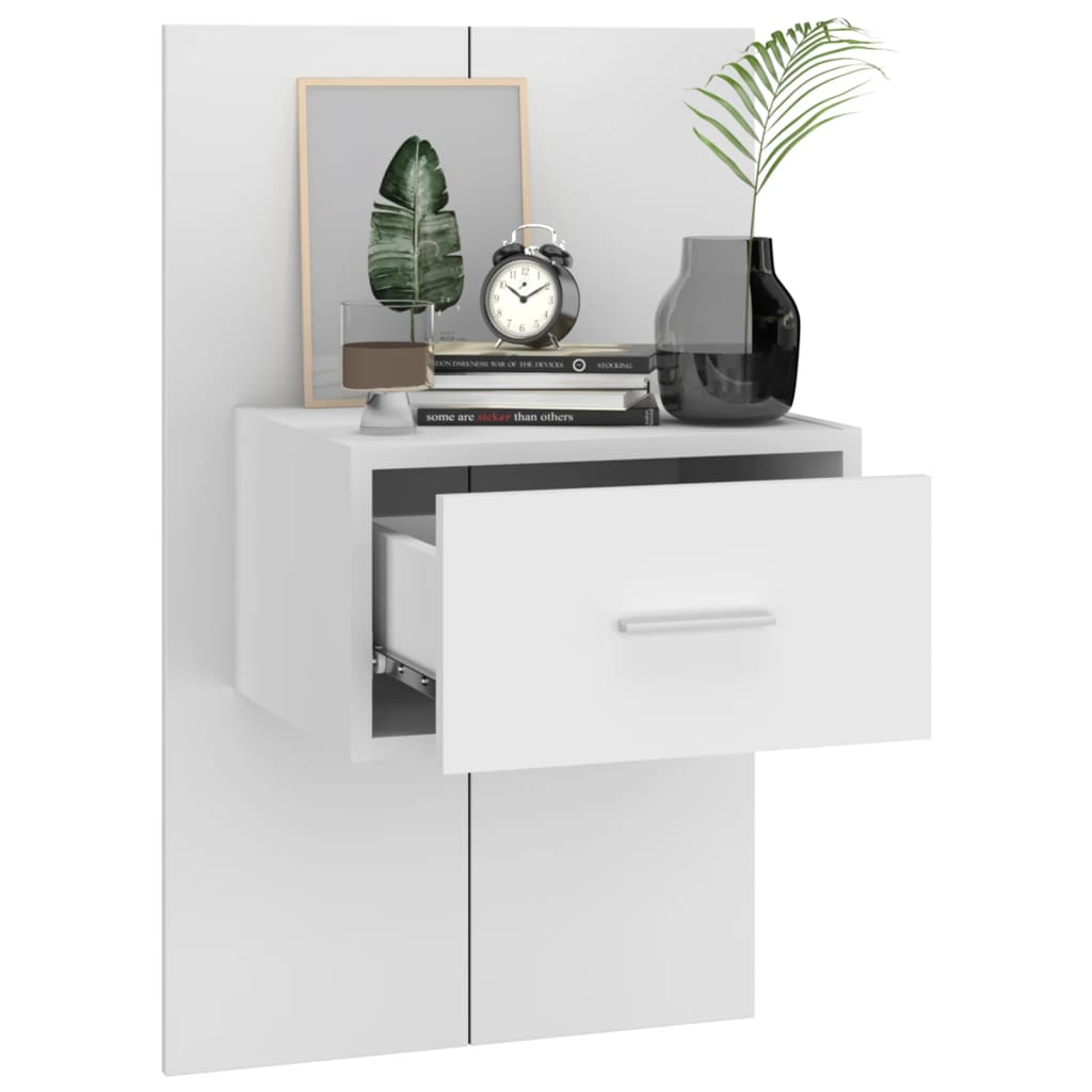 Tables de chevet murales 2 pcs Blanc - XIOS