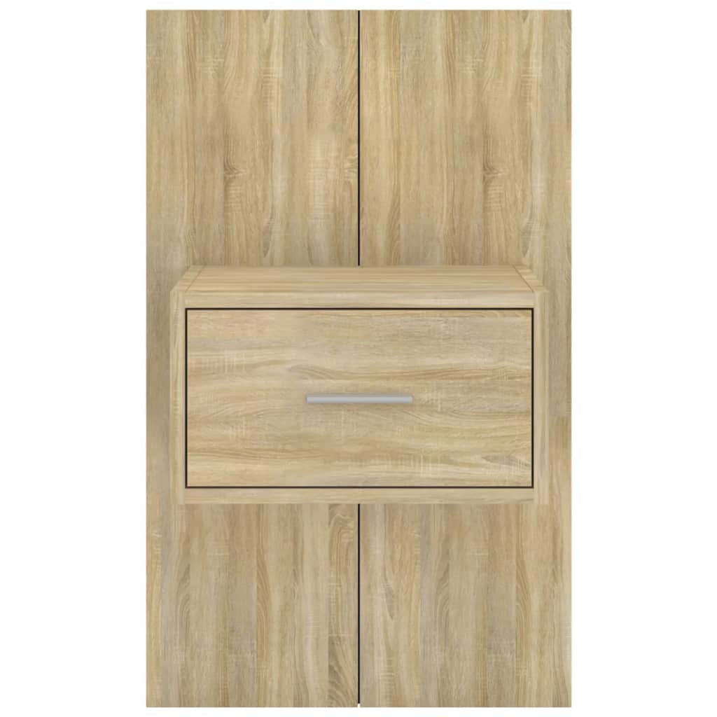 Tables de chevet murales 2 pcs Chêne sonoma