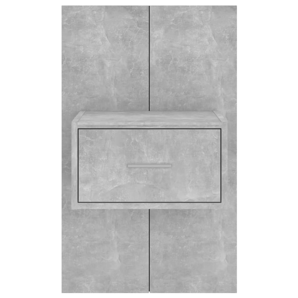 Tables de chevet murales 2 pcs Gris béton - XIOS