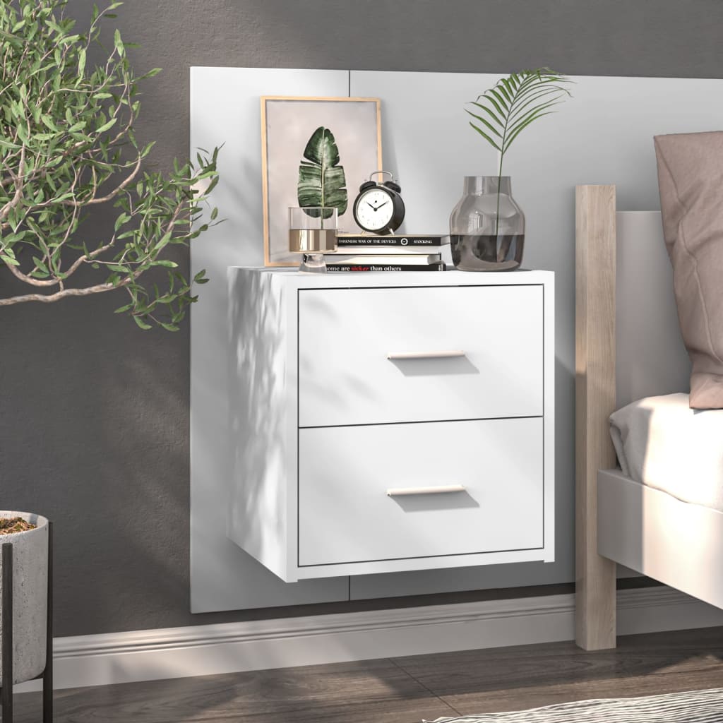 Tables de chevet murales 2 pcs Blanc - XIOS