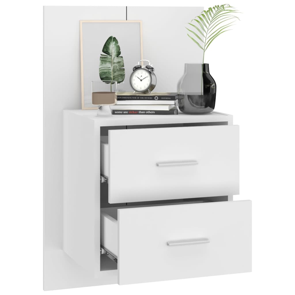 Tables de chevet murales 2 pcs Blanc - XIOS
