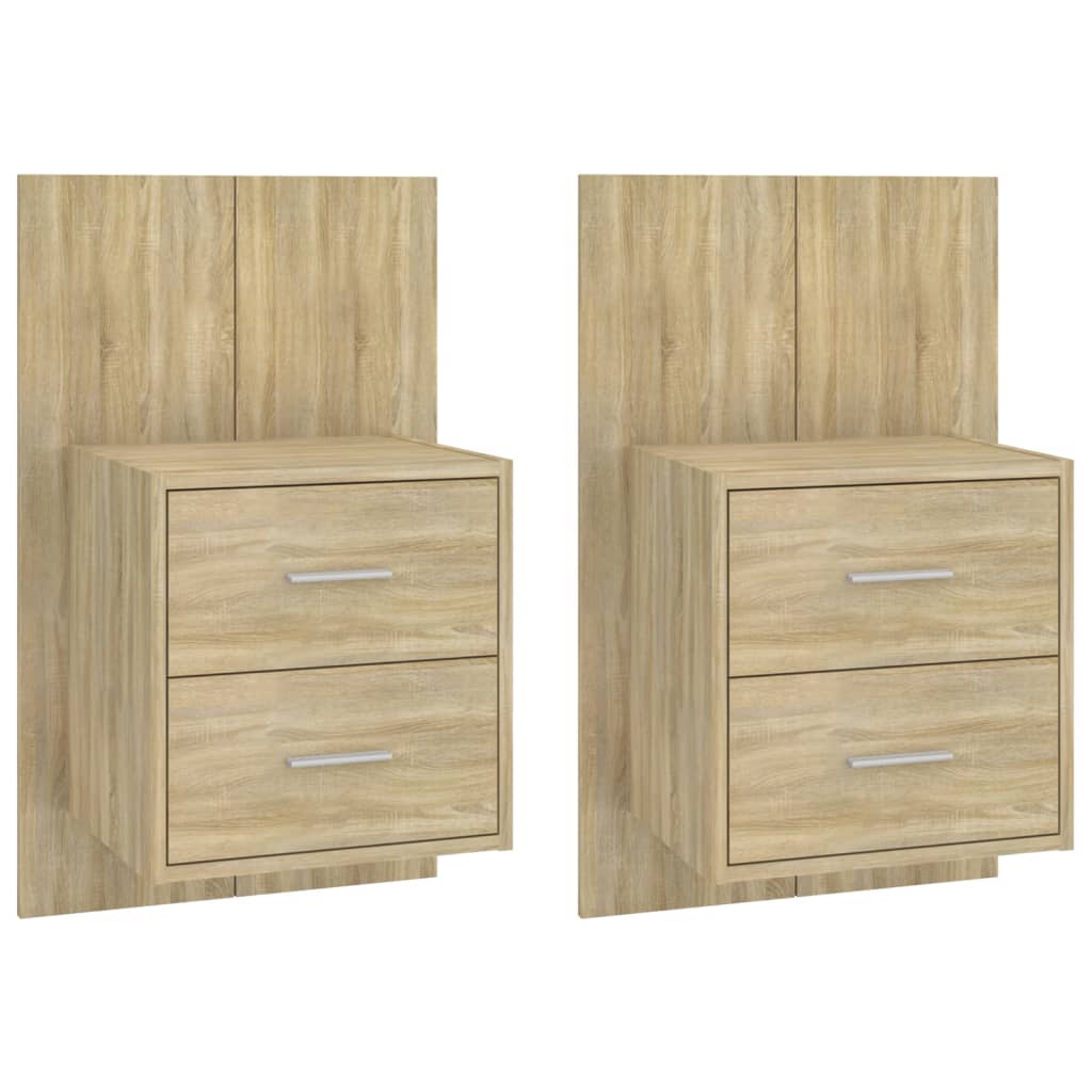 Tables de chevet murales 2 pcs Chêne sonoma - XIOS