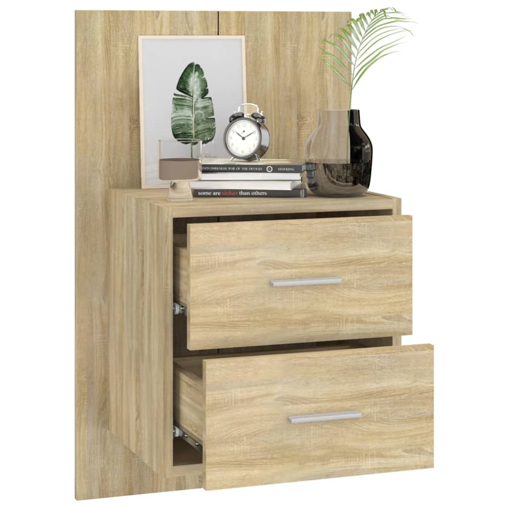 Tables de chevet murales 2 pcs Chêne sonoma - XIOS