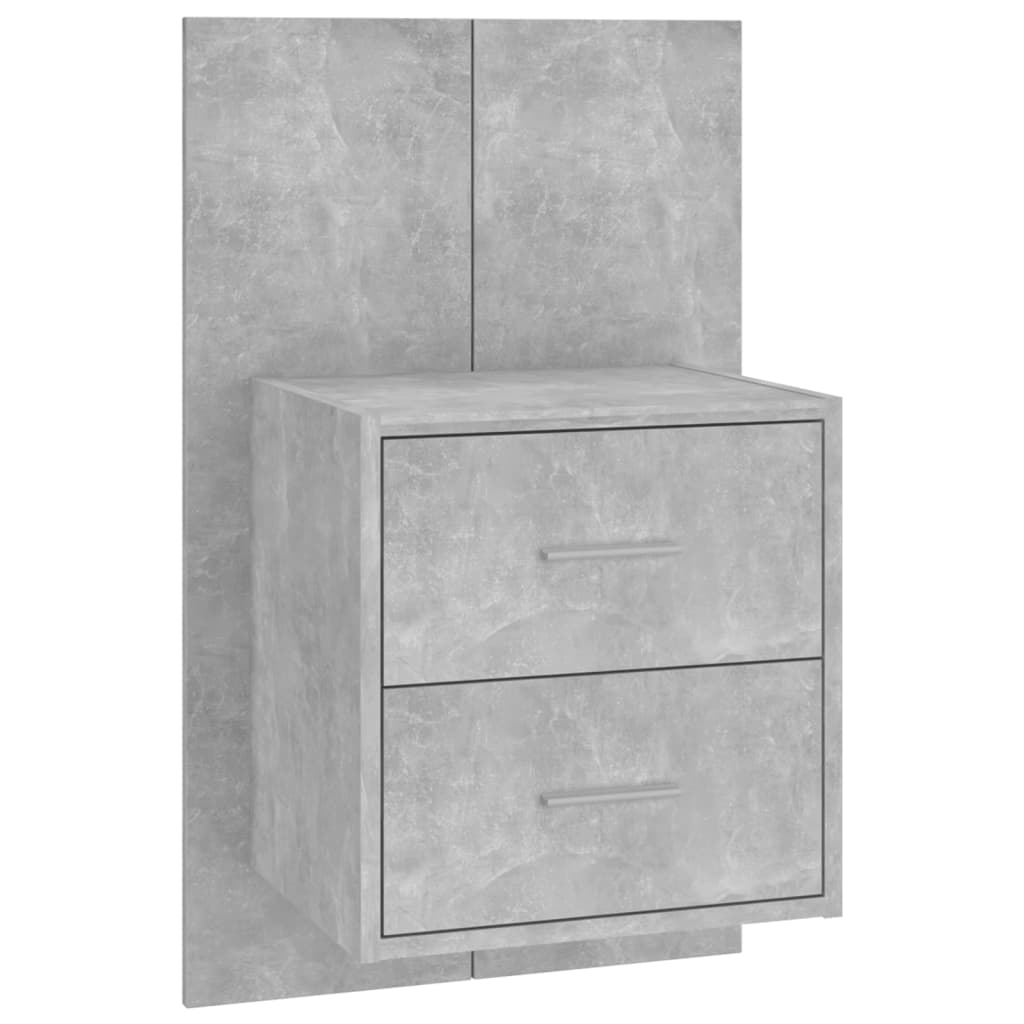 Tables de chevet murales 2 pcs Gris béton - XIOS