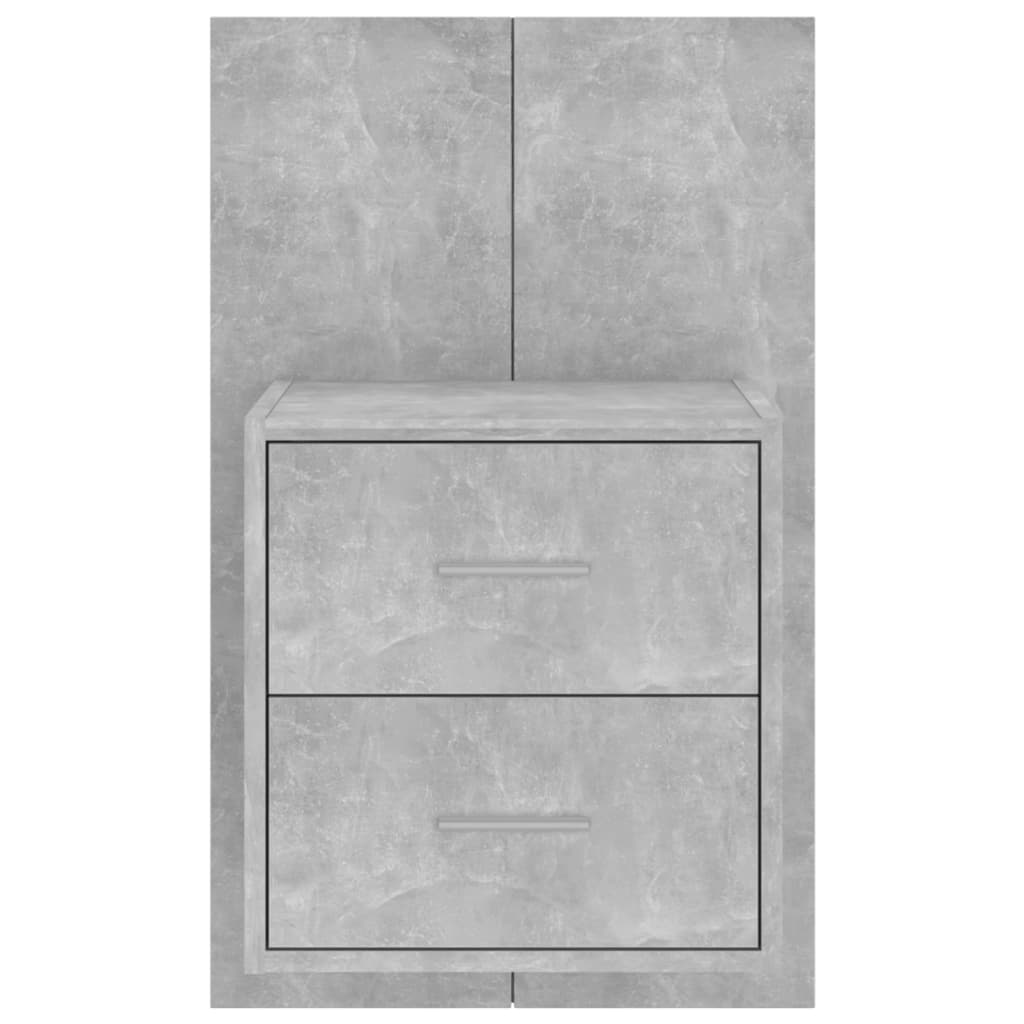 Tables de chevet murales 2 pcs Gris béton - XIOS