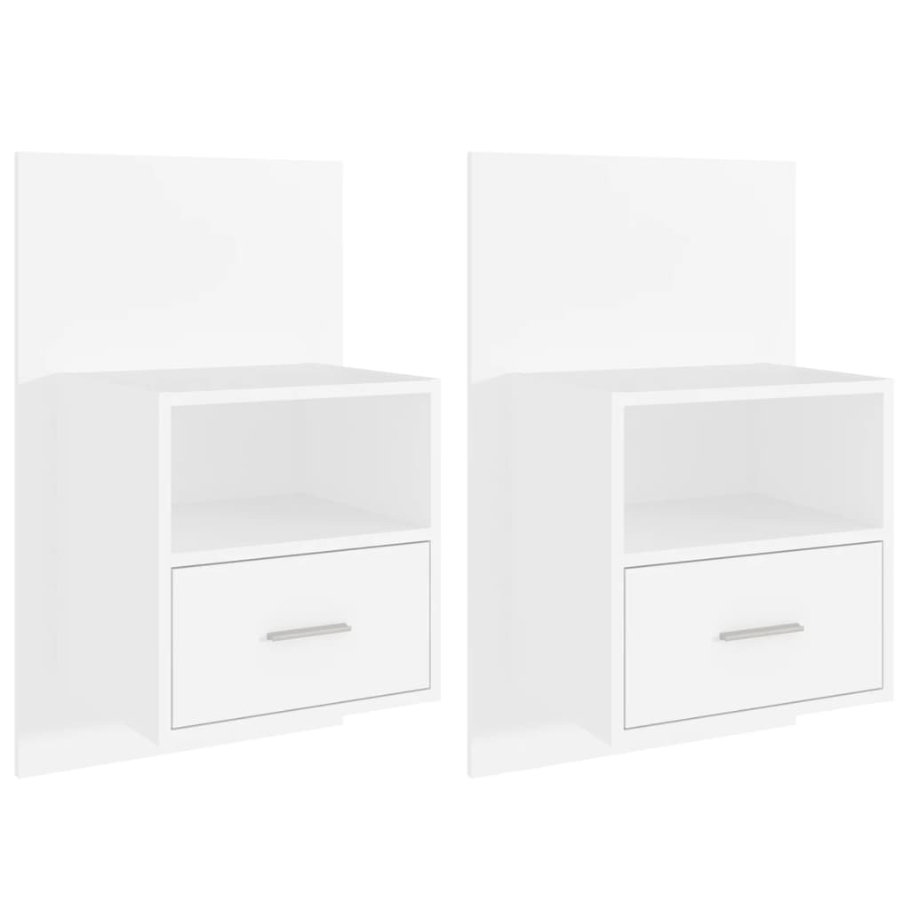 Tables de chevet murales 2 pcs Blanc - XIOS