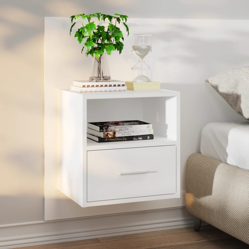 Tables de chevet murales 2 pcs Blanc - XIOS
