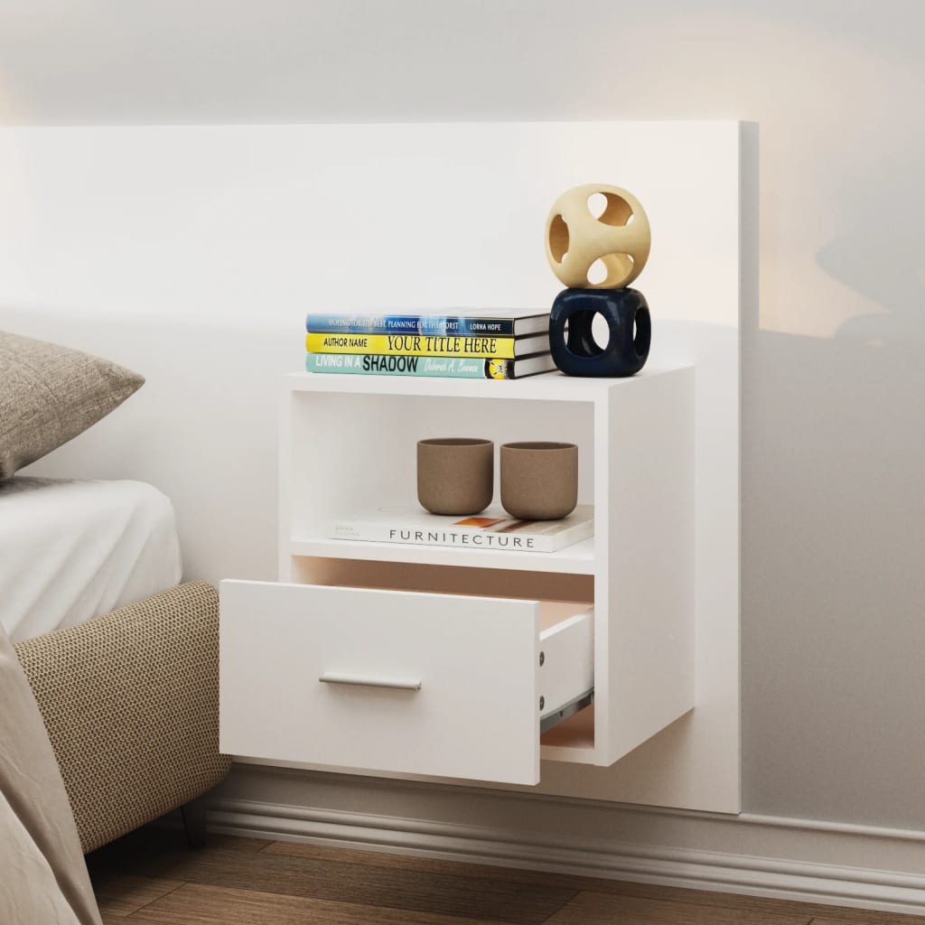 Tables de chevet murales 2 pcs Blanc - XIOS