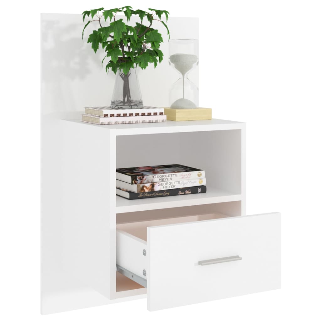 Tables de chevet murales 2 pcs Blanc - XIOS
