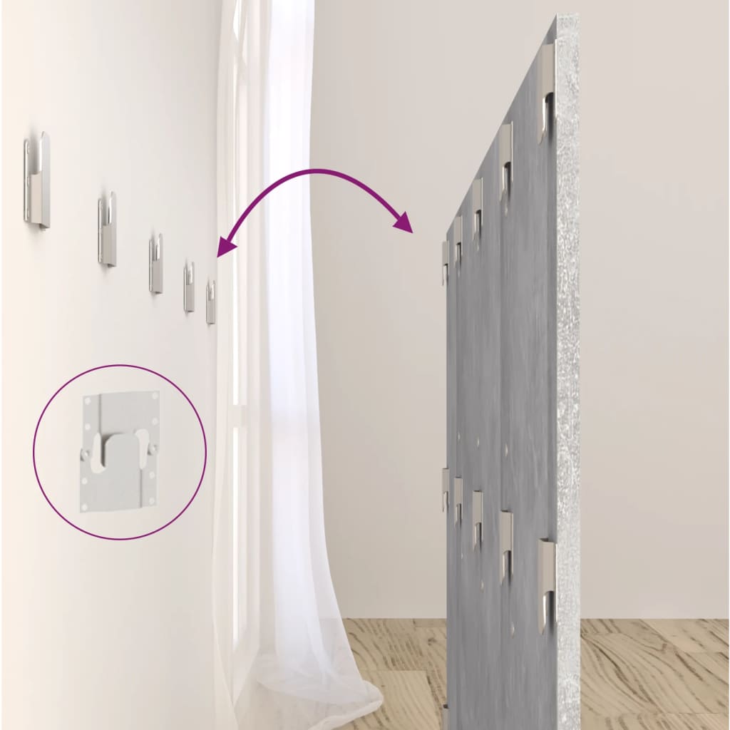 Tête de lit Gris béton 160x1,5x80 cm Bois d'ingénierie - XIOS