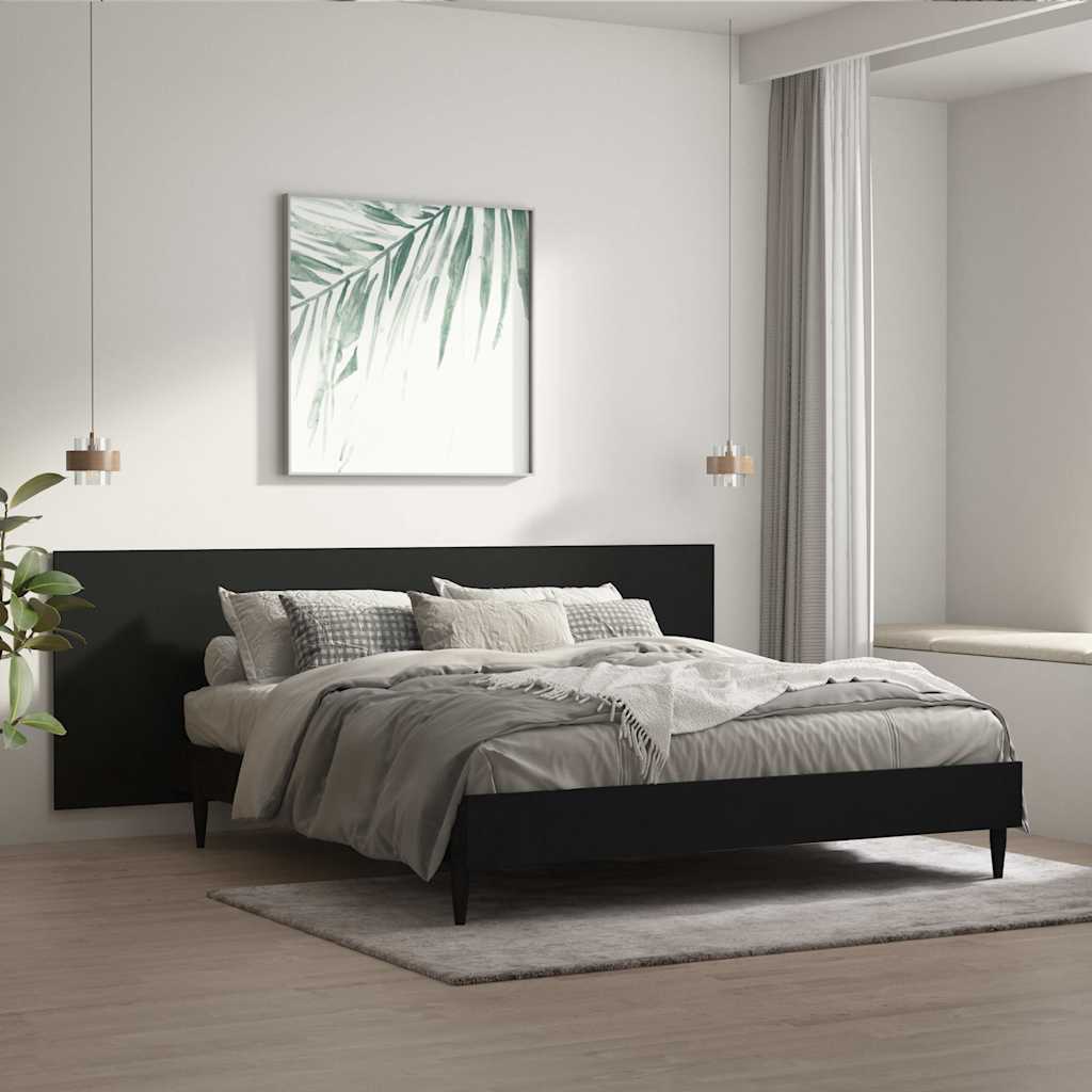Tête de lit murale Noir 240x1,5x80 cm Bois d'ingénierie - XIOS