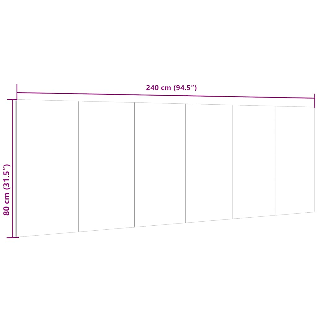 Tête de lit murale Chêne sonoma 240x1,5x80 cm Bois d'ingénierie - XIOS