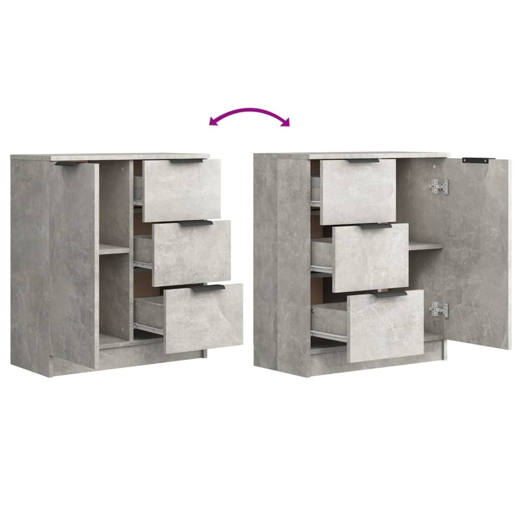 Buffet Gris béton 60x30x70 cm Bois d'ingénierie - XIOS